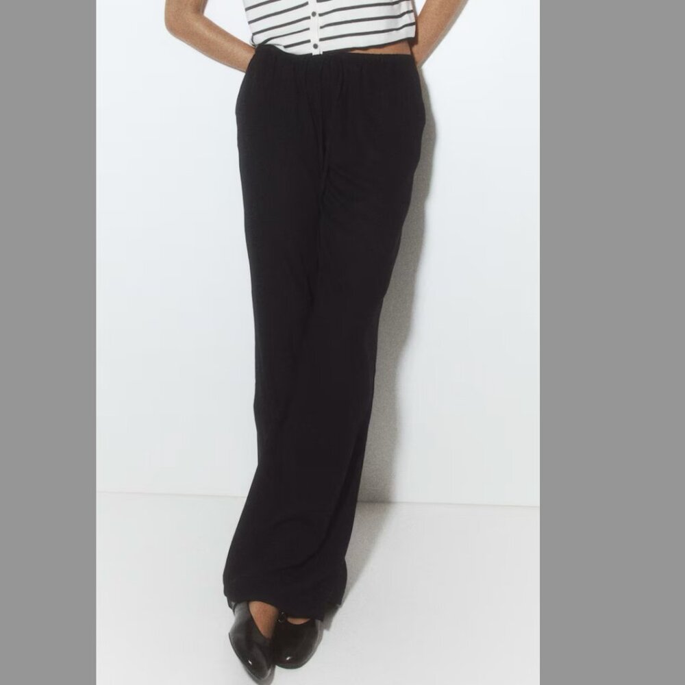 H&M Black Linen Pants